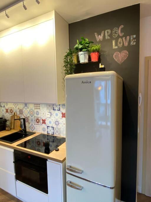 Ferienwohnung Art Marina Nad Rzeka Z Bezplatnym Parkingiem Breslau Exterior foto